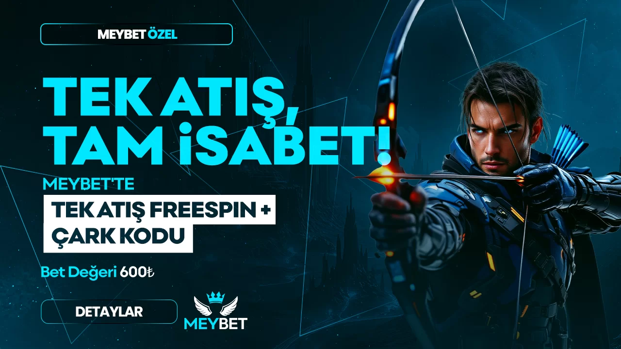 TEK ATIŞ, TAM İSABET !   MeyBet'te Tek Atış 600₺  Değerinde Freespin! + Çark Kodu